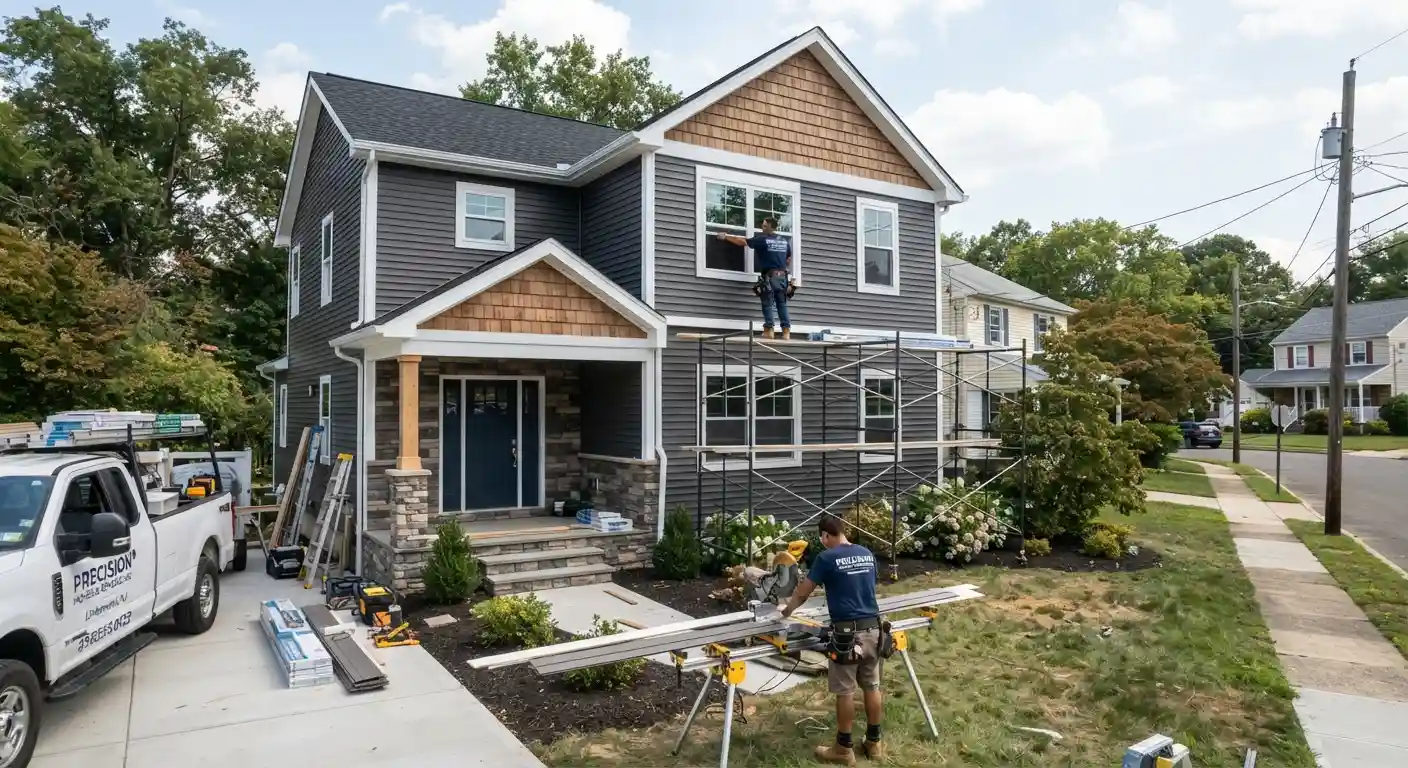 Residential homes and streets in Lindenwold