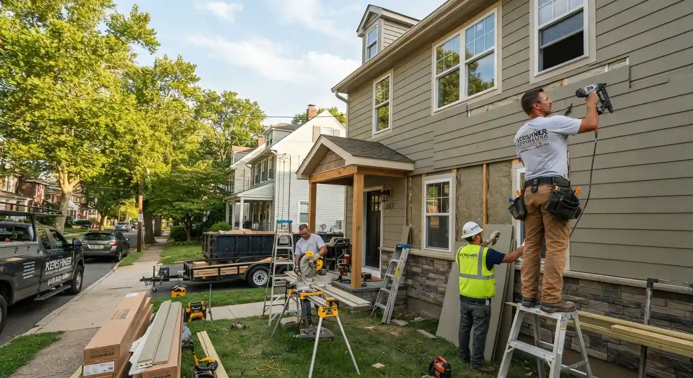 Residential homes and streets in Phoenixville