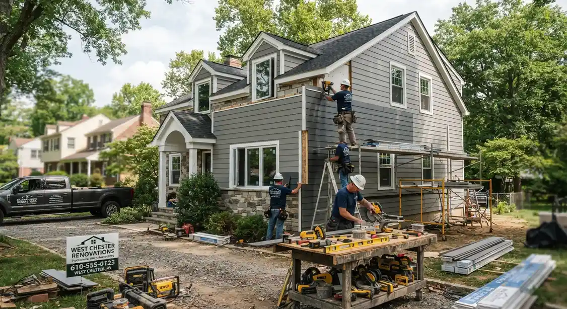 Residential homes and streets in West Chester